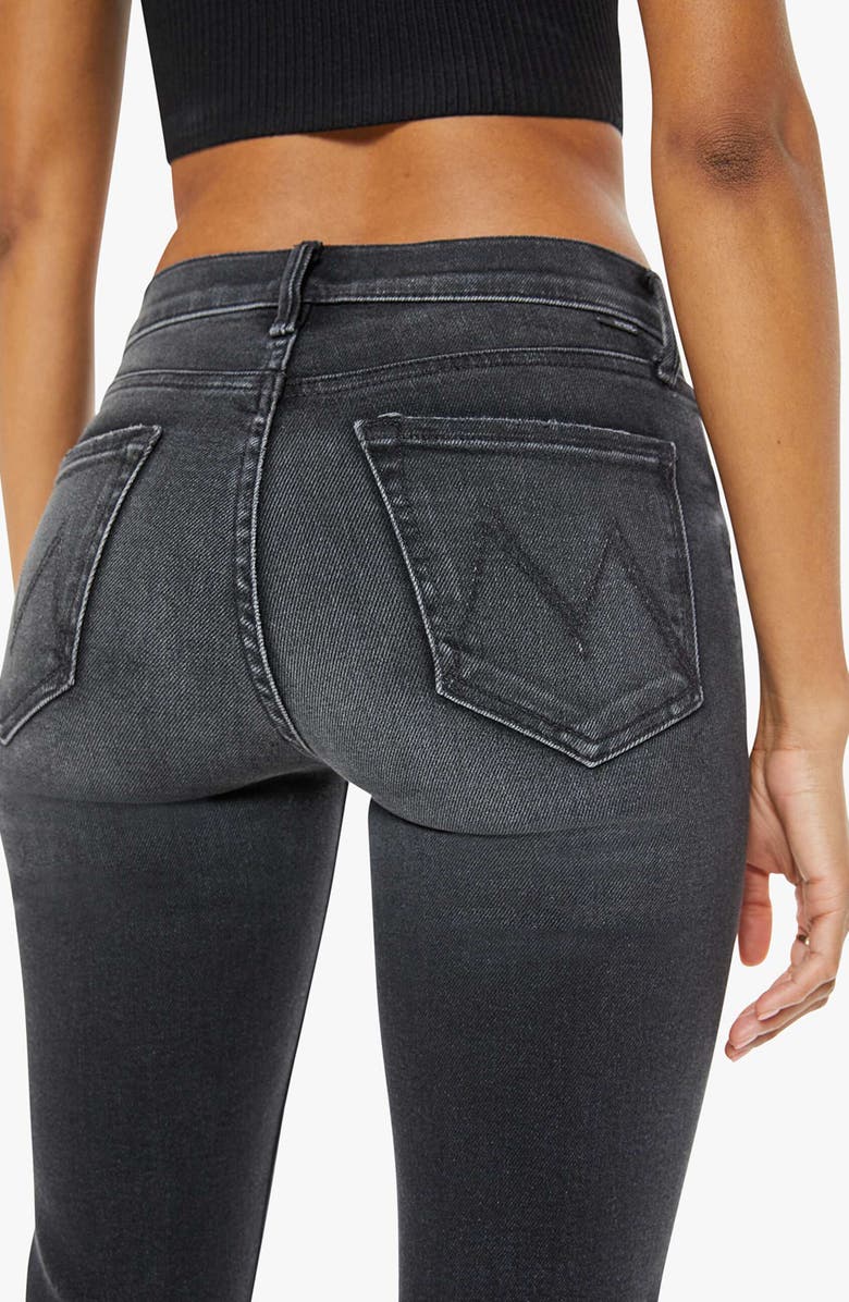 MOTHER The Outsider High Waist Ankle Bootcut Jeans, Alternate, color, Not Today Satan