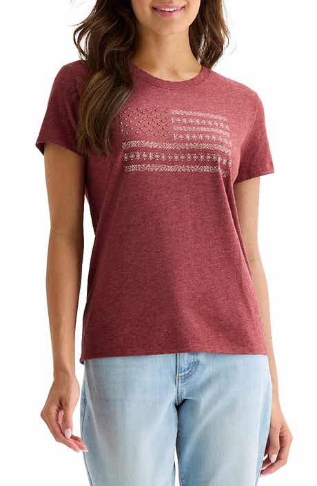 Lucky Brand Flag Crewneck Short Sleeve T-Shirt