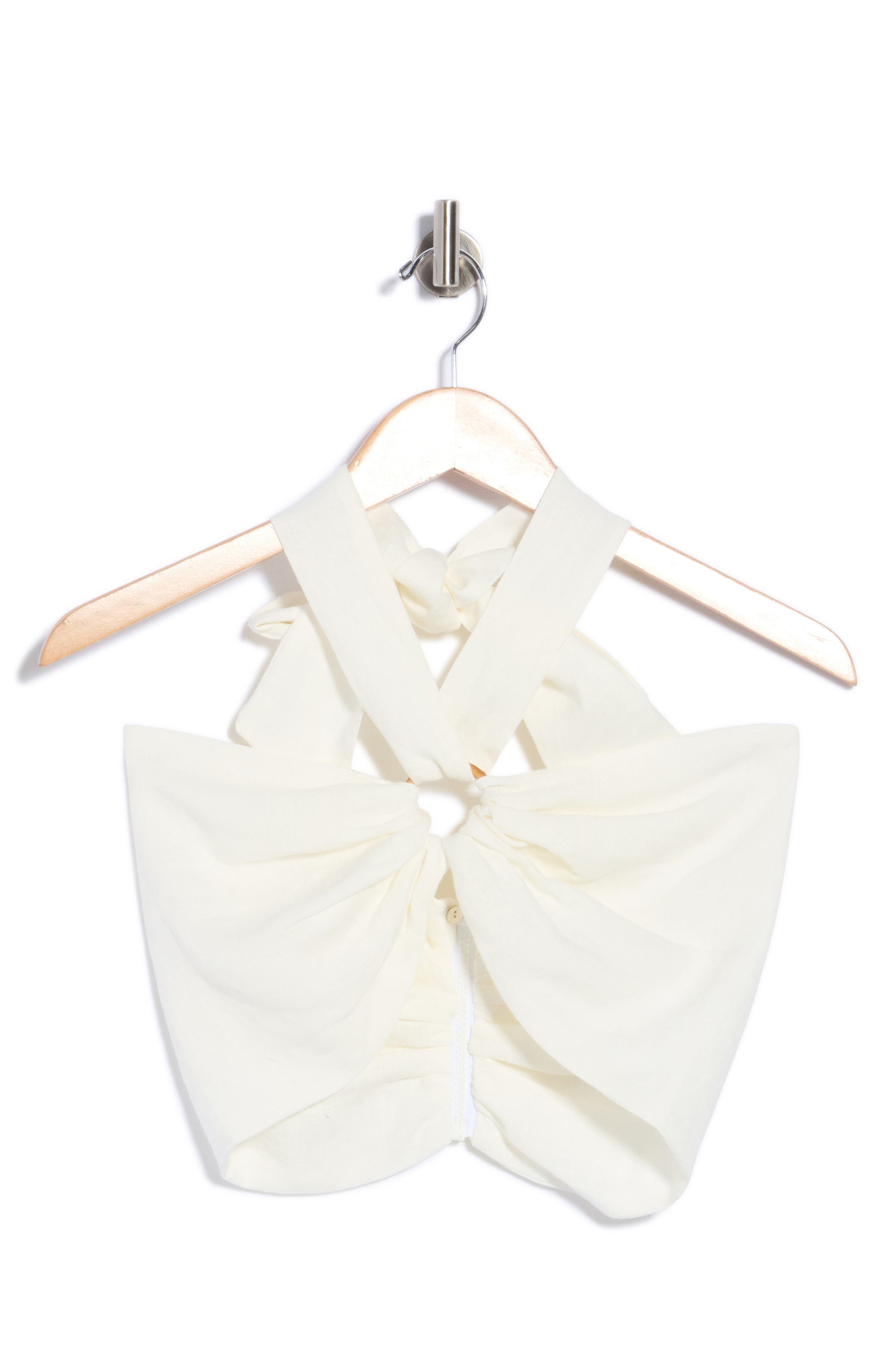 Carolina Linen Halter Cropped Top