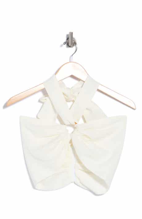 Carolina Linen Halter Cropped Top