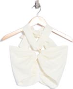 JBQ Carolina Linen Halter Cropped Top