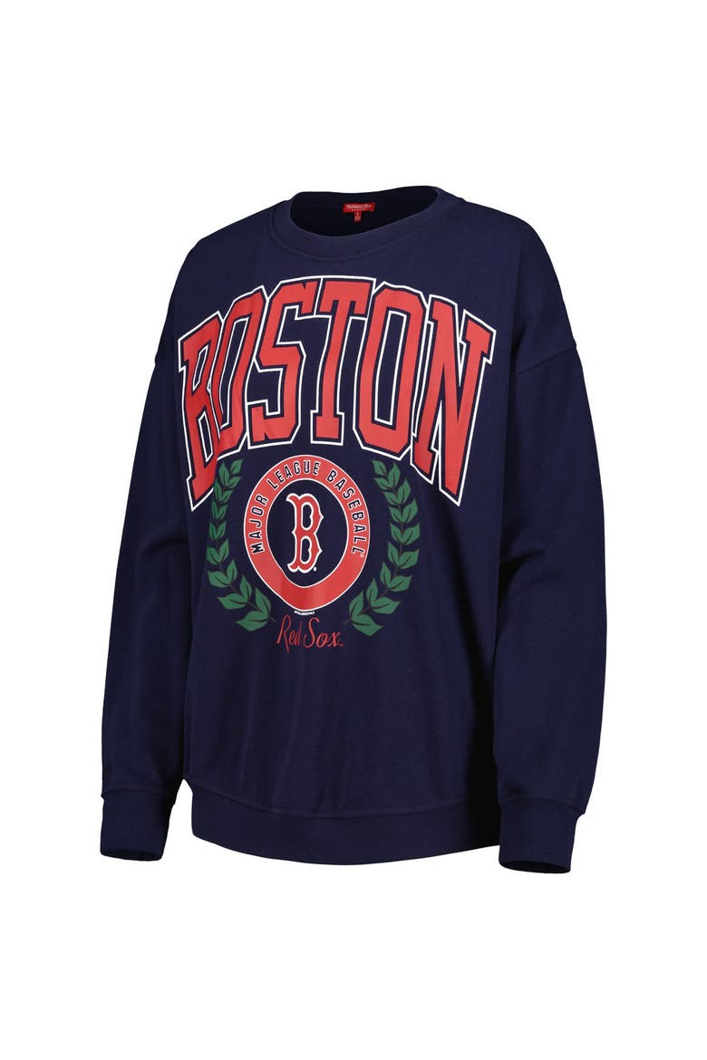 Women's Mitchell & Ness Navy Boston Red Sox Logo Lt 2.0 Pullover Sweatshirt, Alternate, color, Navy