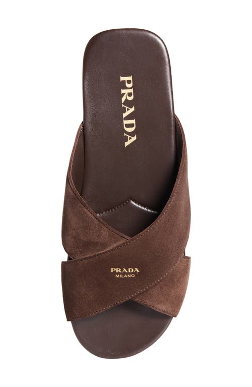 Prada Crisscross Slide Sandal
