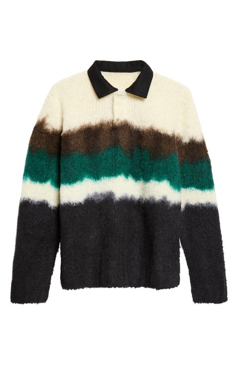 Chusen Dyed Wool Blend Polo Sweater