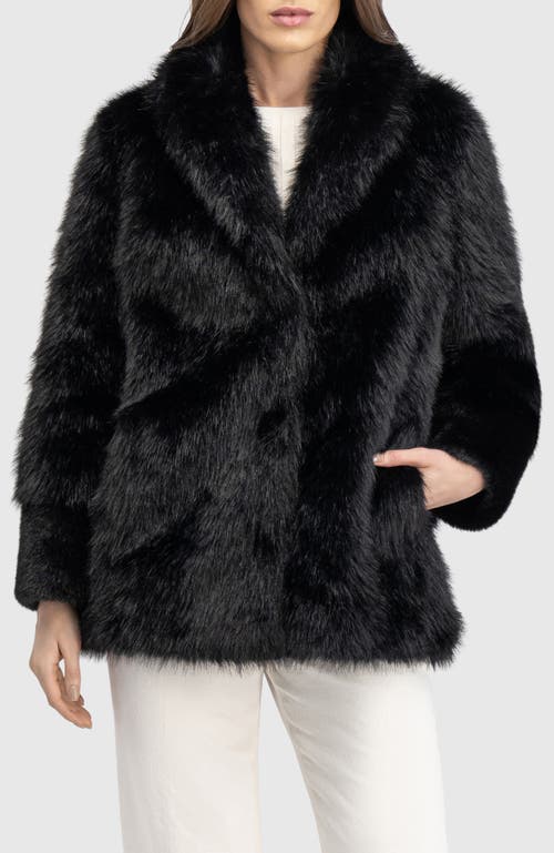 Lyla Grant Fur-free Fox And Mink (faux Fur) Jacket In Black