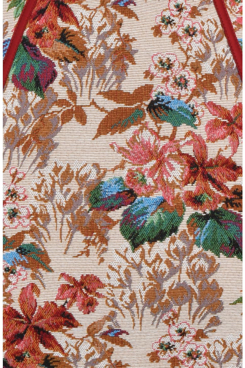 Floral Jacquard Strapless Corset Minidress, Alternate, color, BEIGE MULTICOLOR