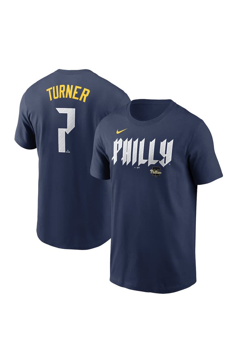 Nike Men's Nike Trea Turner Royal Philadelphia Phillies 2024 City Connect Fuse Name & Number T-Shirt, Alternate, color, Royal
