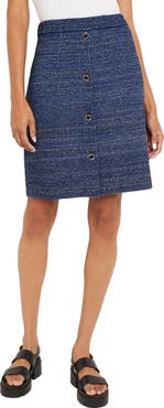Misook Shimmer Tweed Skirt