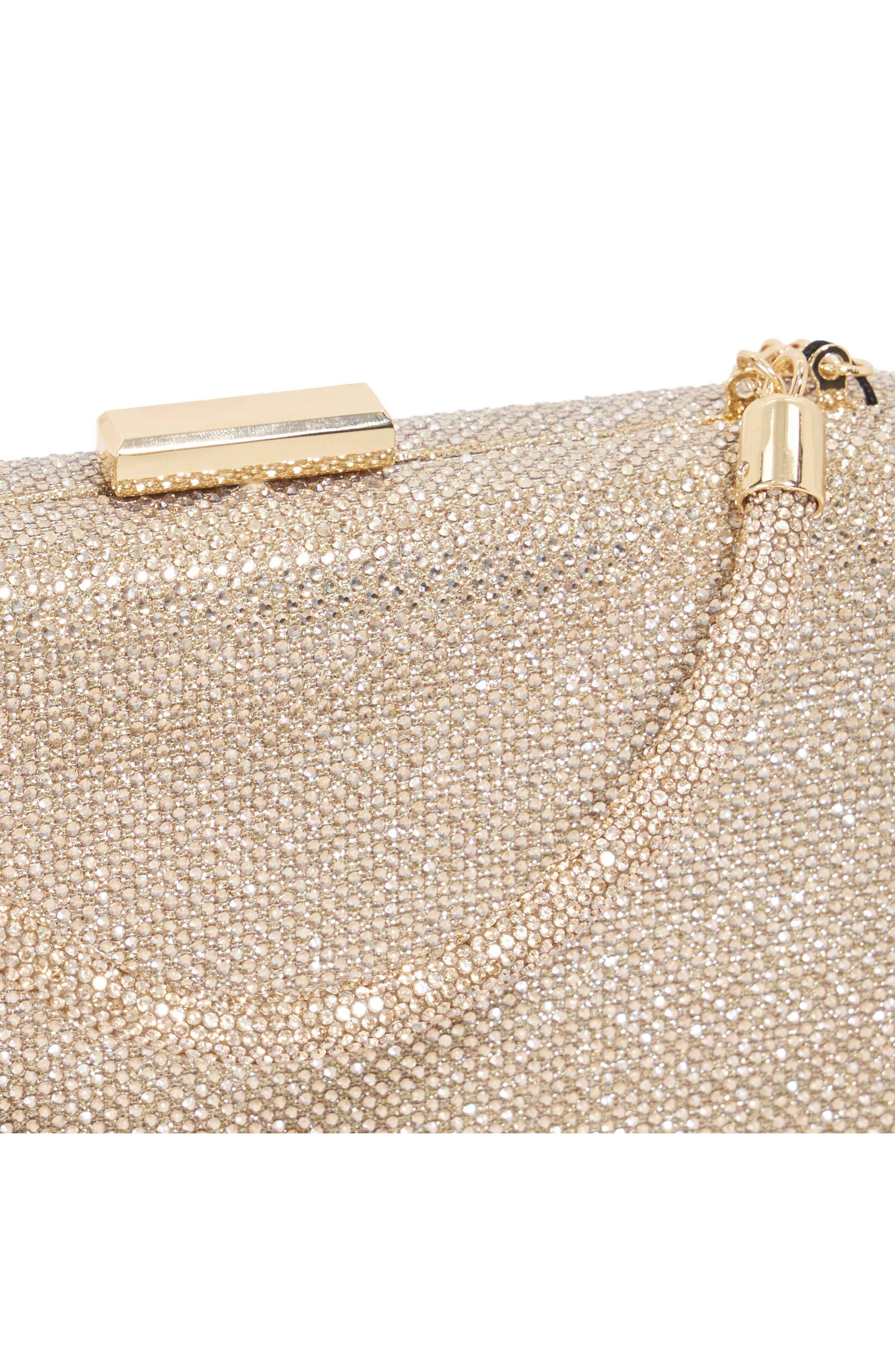Beaut Top Handle Frame Clutch, Alternate, color, GOLD
