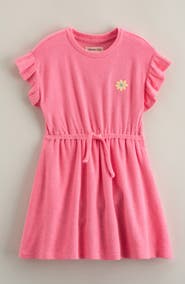 Tucker + Tate Kids' Flutter Sleeve Cotton Terry Dress