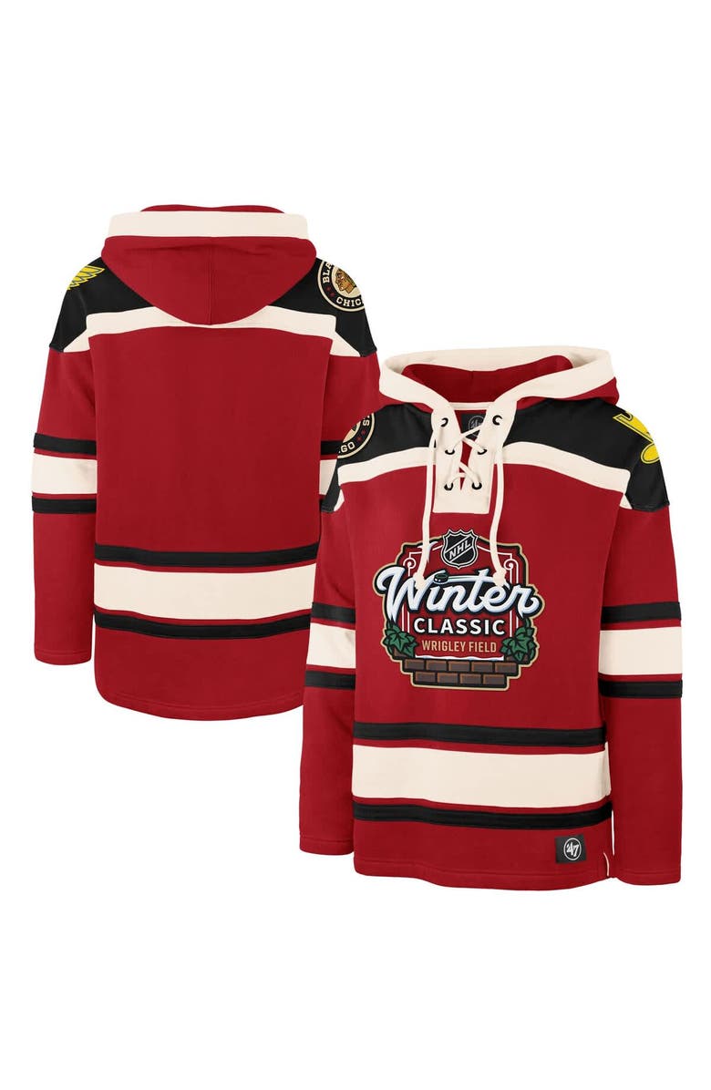 '47 2025 NHL Winter Classic Superior Lacer Pullover Hoodie - Red, Main, color, 