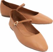 Forever & Always Shoes Lara Leather Mary Jane Flats
