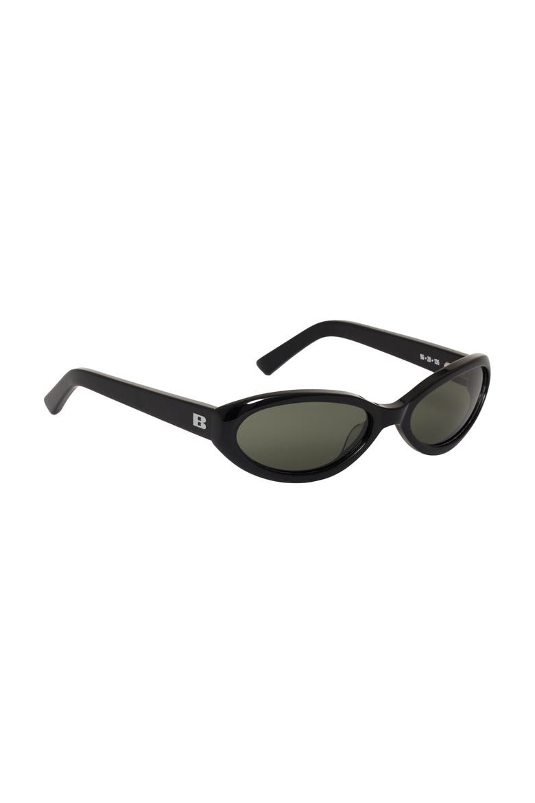 Linden Sunglasses 56mm, Alternate, color, Soot