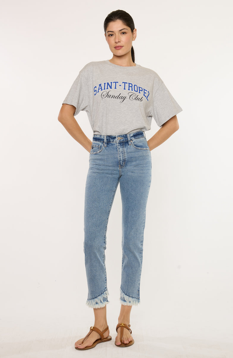 KanCan Clover Essentials High Rise Straight Fit Leg Jeans, Alternate, color, Medium Wash