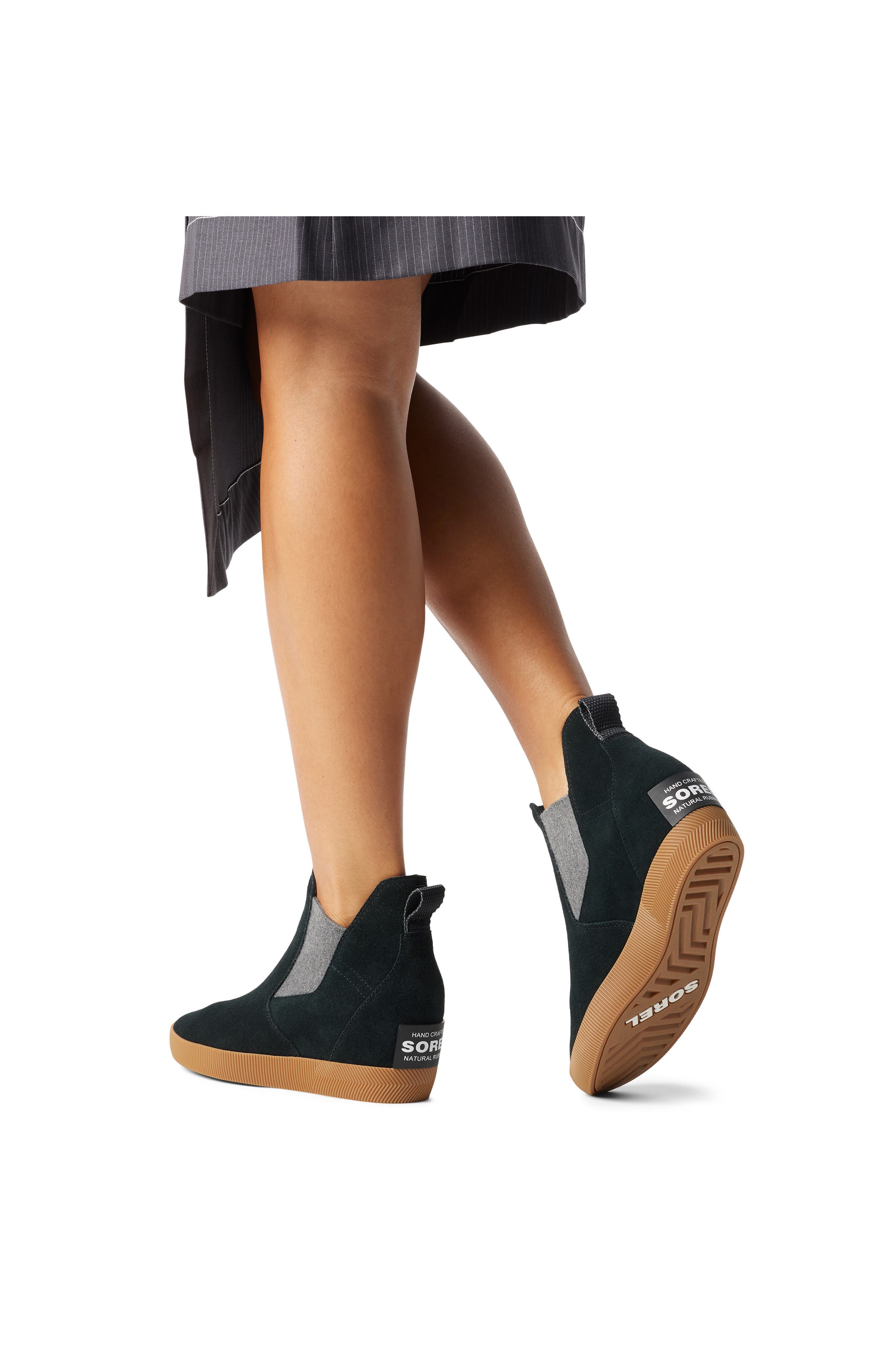 Out N About Slip-On Wedge Shoe II, Alternate, color, BLACK/ GUM