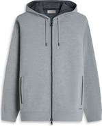 Bugatchi Piqué zip-Up Hoodie