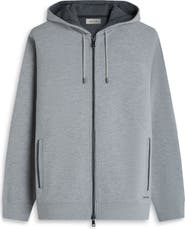 Bugatchi Piqué zip-Up Hoodie