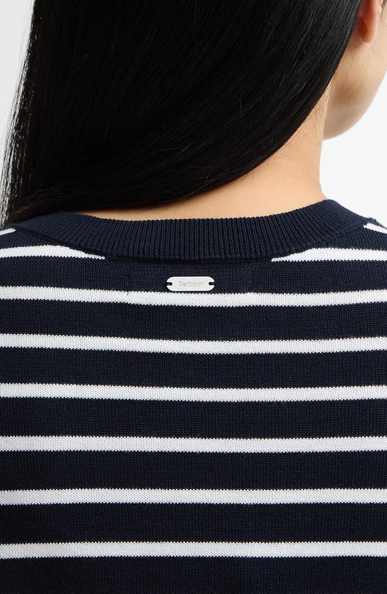 Barbour Baiton Stripe Cotton Cardigan, Alternate, color, Dark Navy Stripe