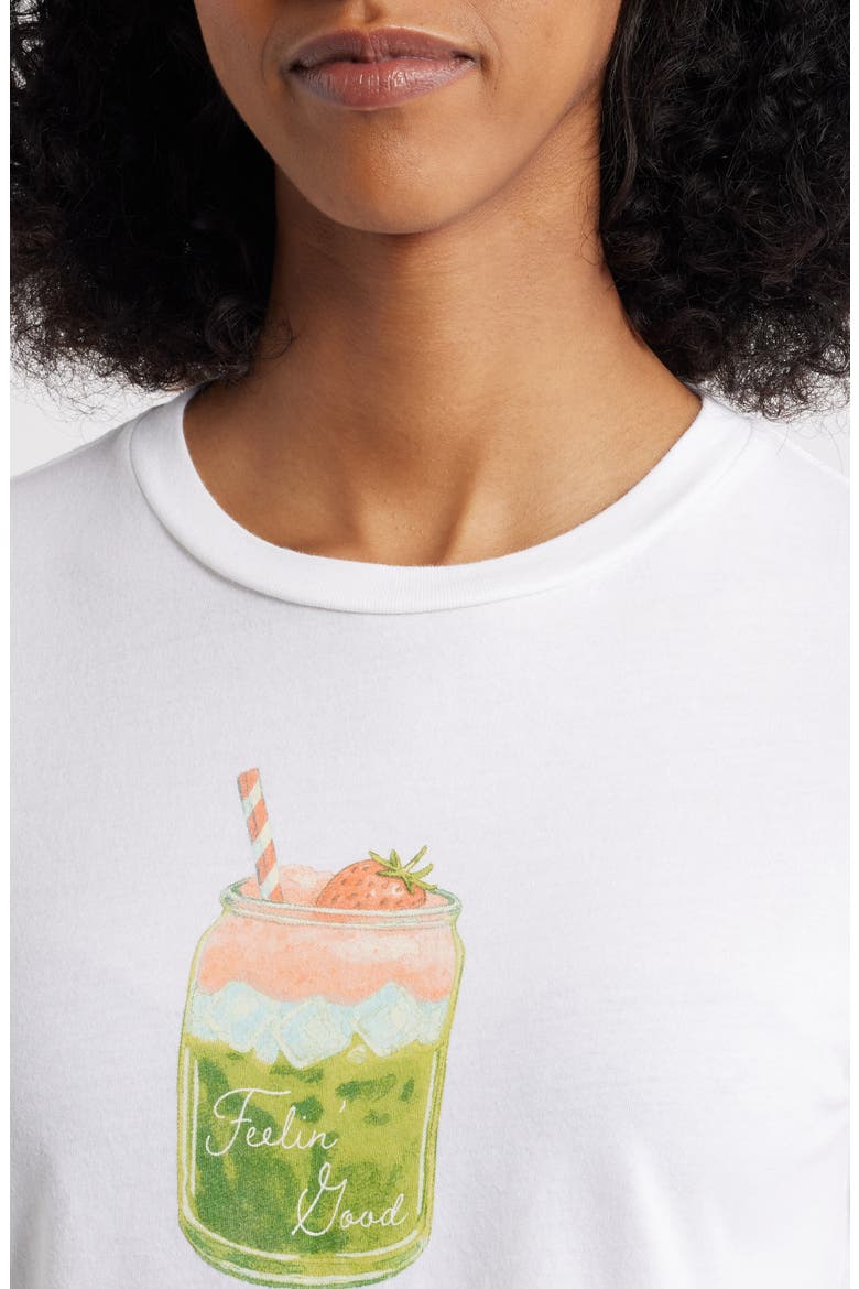 Feelin Good Matcha Graphic T-Shirt, Alternate, color, VINTAGE WHITE