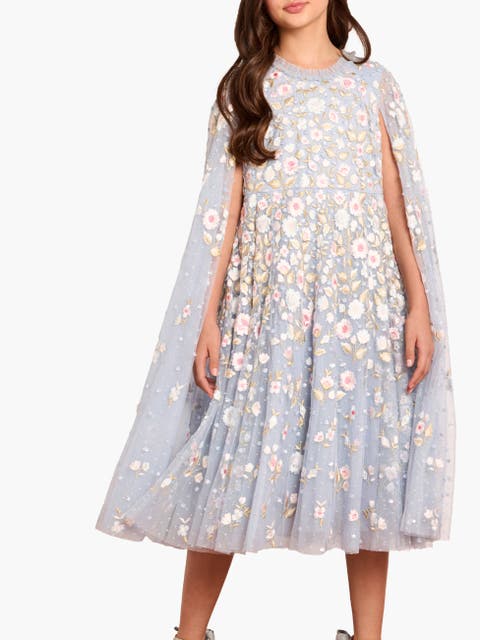 Ethereal Blooms Cape Kids Dress
