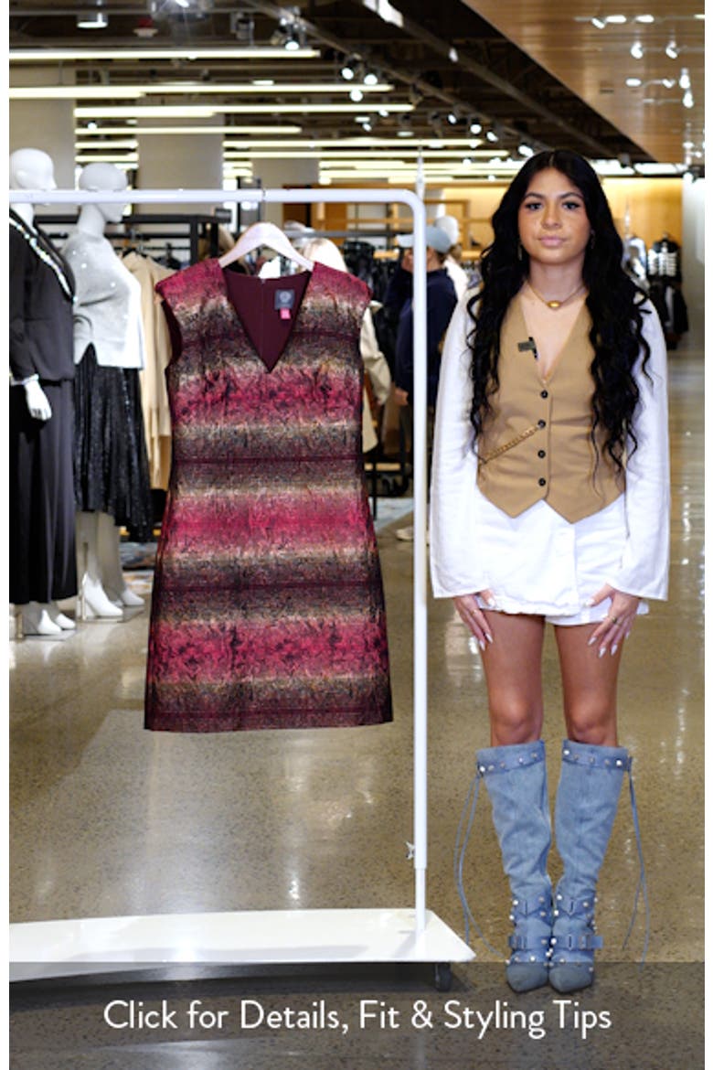 Embossed Jacquard Shift Dress video