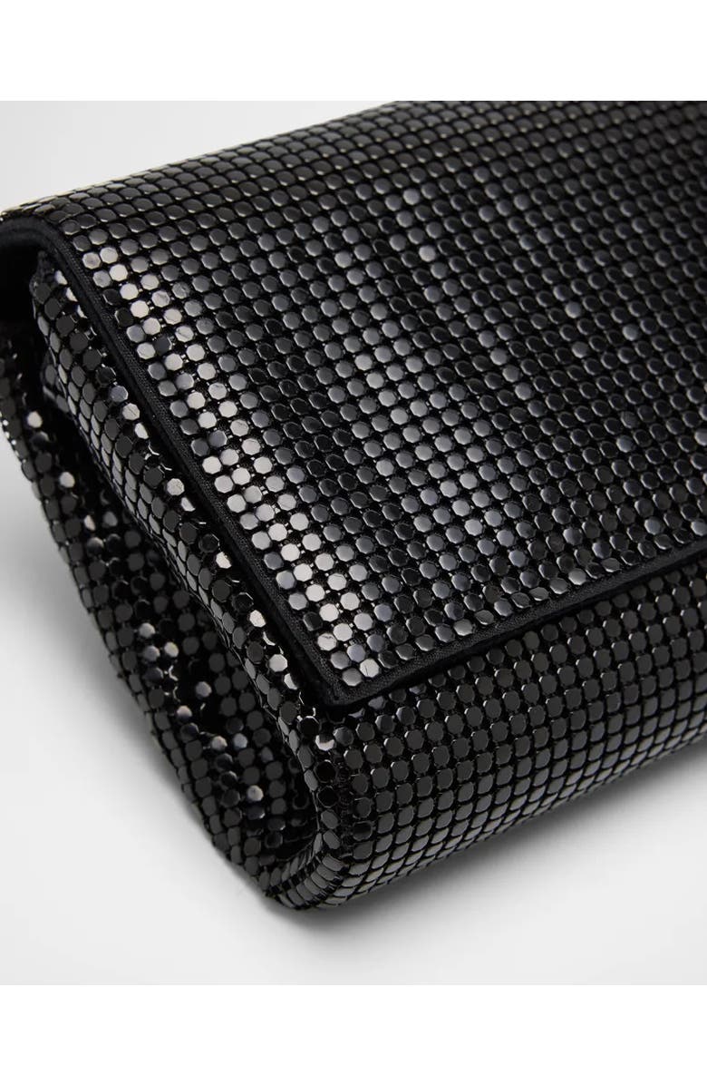 Whiting & Davis Zoe Baguette Clutch, Alternate, color, Black