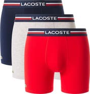 Lacoste Assorted 3-Pack Stretch Cotton Boxer Briefs