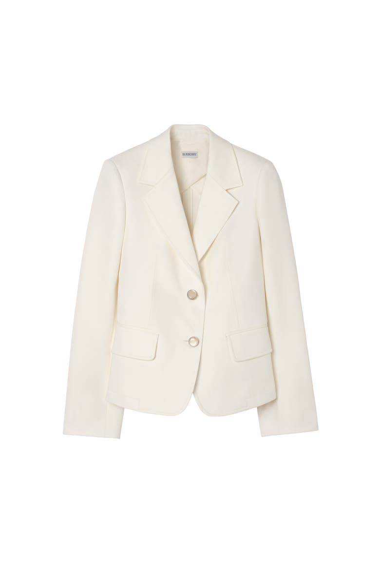 Check Wool Tailored Jacket, Alternate, color, Seashell white