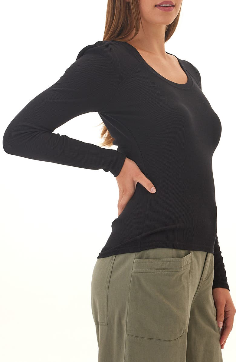 Threads 4 Thought Nimia Feather Rib Top, Alternate, color, Black