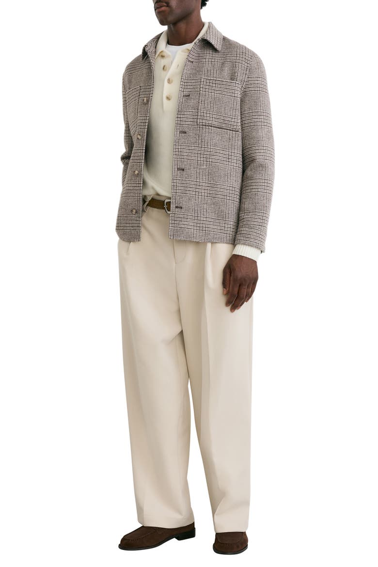 Gano Wool Blend Check Shirt Jacket, Alternate, color, BROWN