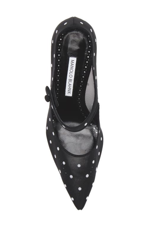 Manolo Blahnik Campari Polka Dot Mary Jane Pump