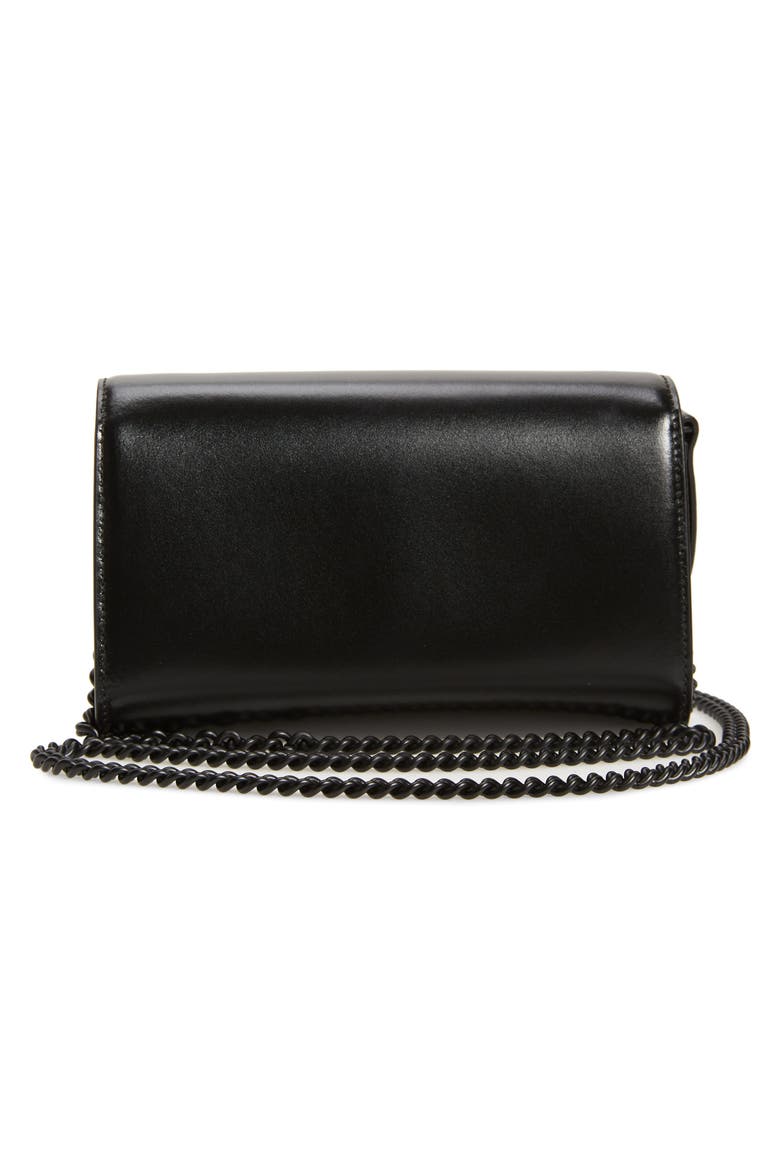 Leather Wallet on a Chain, Alternate, color, BLACK