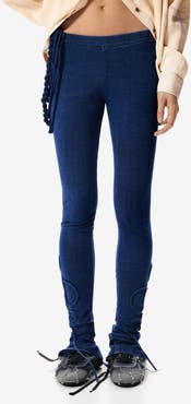 Desigual Tie Hem Detail Stretch Cotton Knit Pants