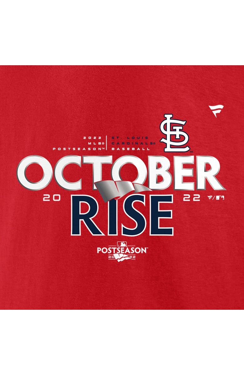 FANATICS Men's Fanatics Branded Red St. Louis Cardinals 2022 Postseason Locker Room T-Shirt, Alternate, color,