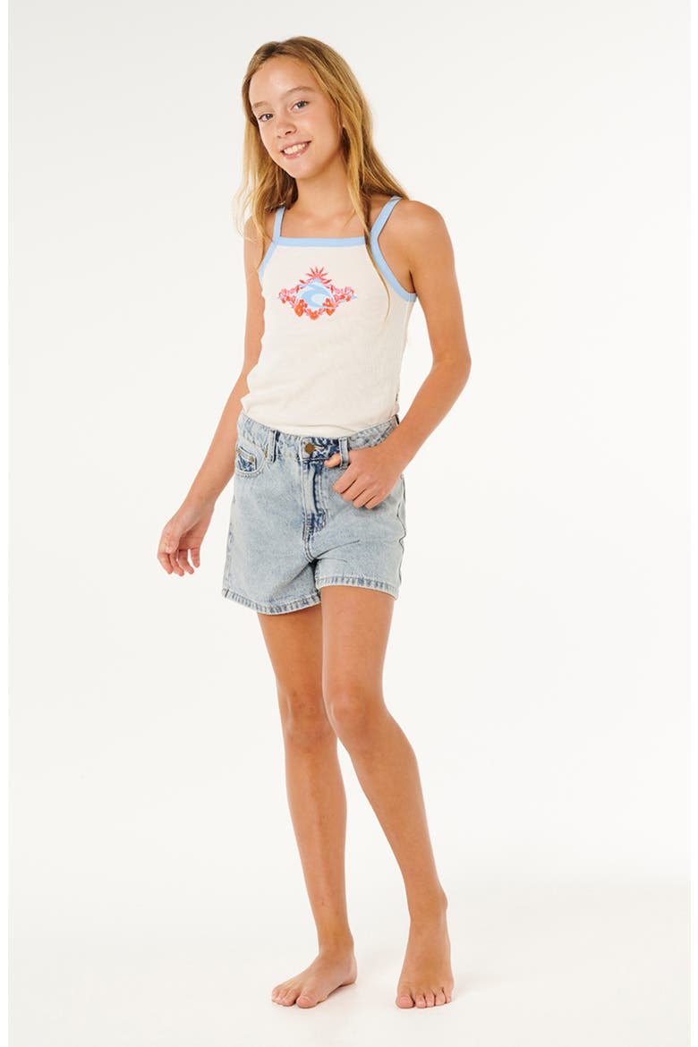 Kids' Sunshine Squad Cotton Graphic Tank, Alternate, color, BONE