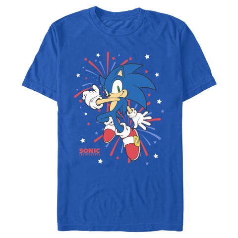 Men's Sonic the Hedgehog 4th of July Fireworks  Graphic T-Shirt