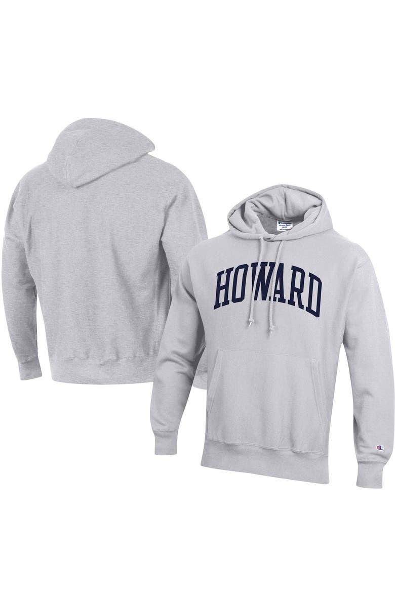 Champion Men's Champion Gray Howard Bison Tall Arch Pullover Hoodie, Main, color,
