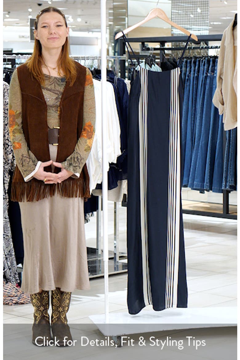 Suki Stripe Sleeveless Silk Blend Maxi Dress video