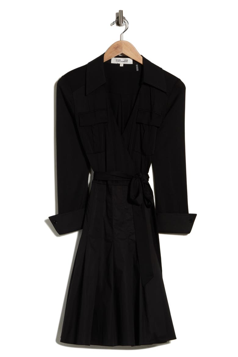 Joan Wrap Dress, Main, color, BLACK