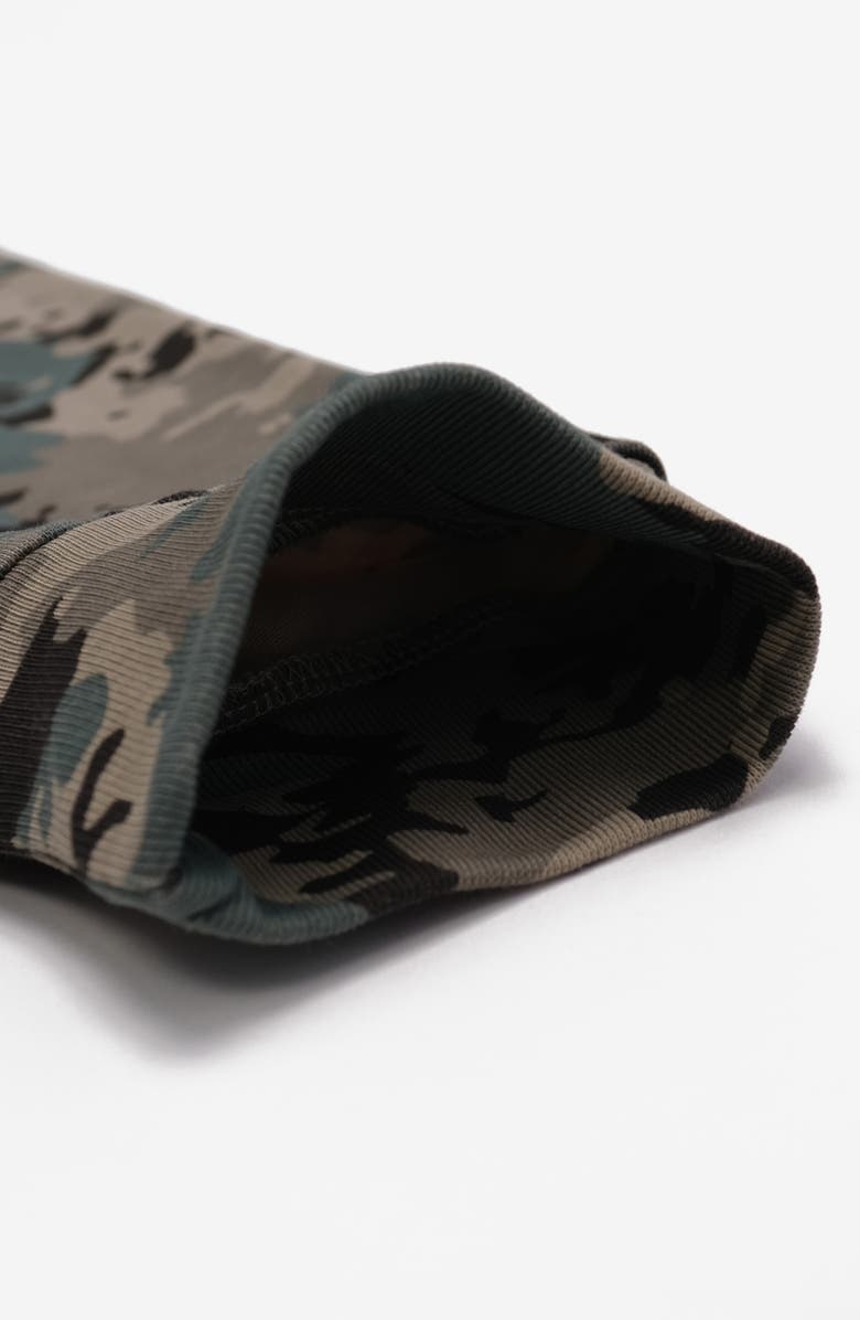 STUDENTS Gunnison Camo Long Sleeve Cotton Zip Polo, Alternate, color, Camo