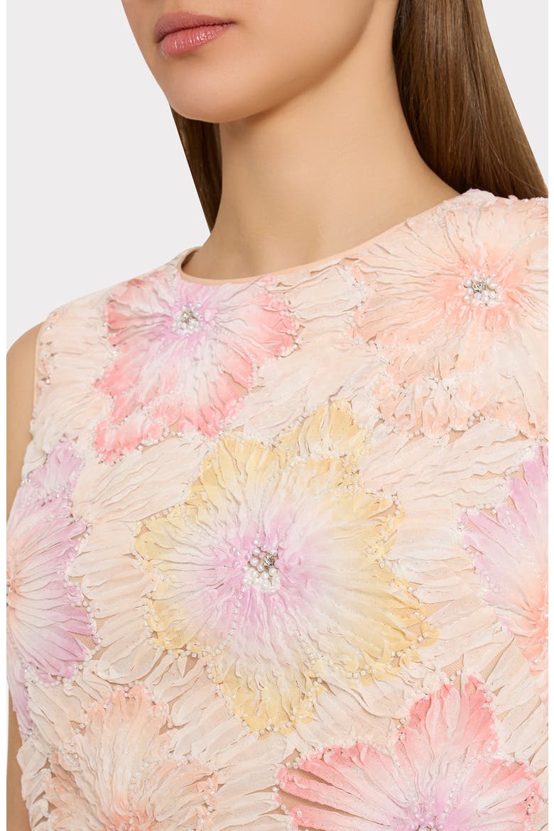 Ivette Beaded Floral Appliqué Shift Minidress, Alternate, color, RAINBOW MULTI
