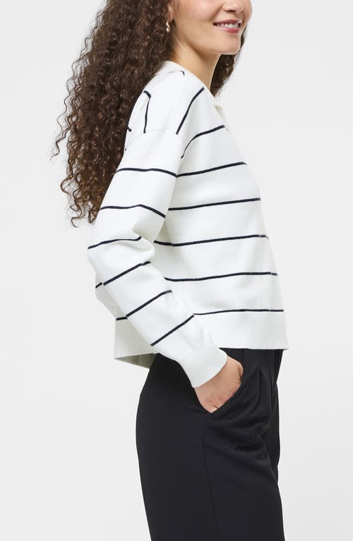 French Connection Sloane Stripe Pullover In White