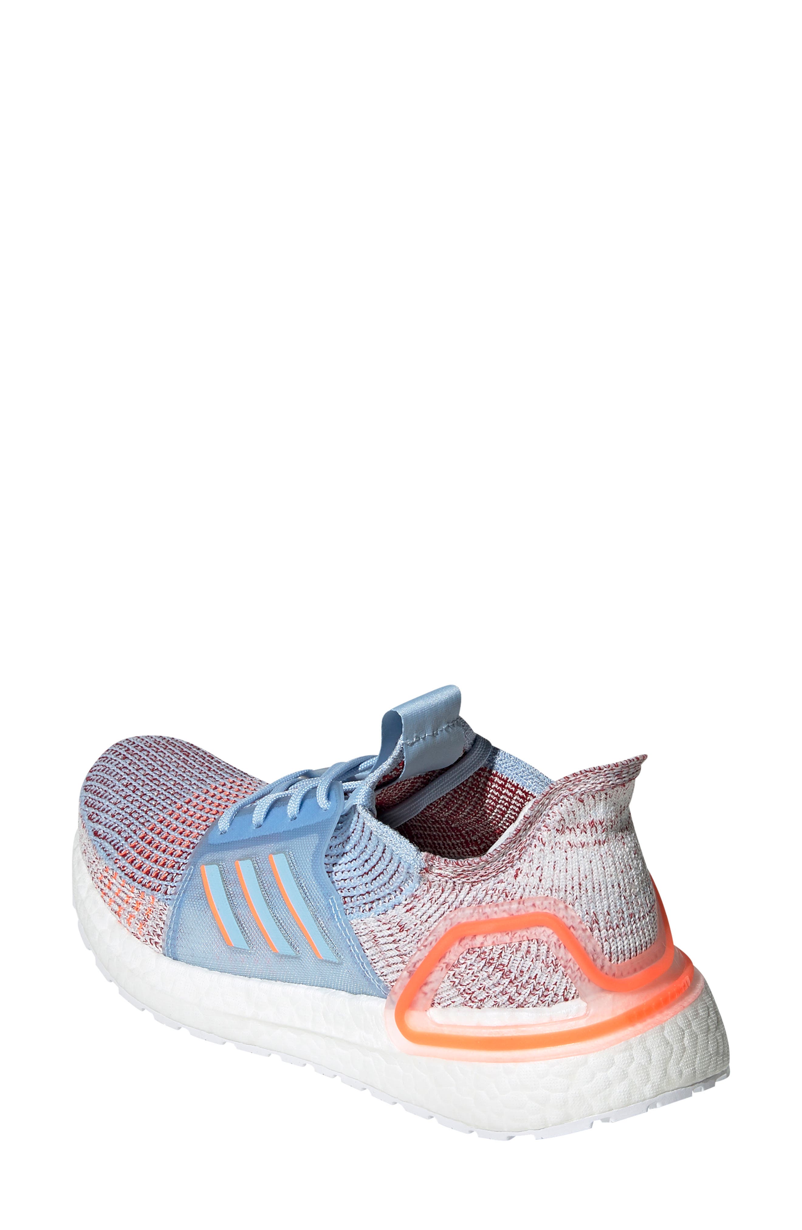 UltraBoost 19 Running Shoe, Alternate, color, GLOW BLUE/ HI-RES CORAL
