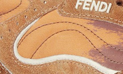 Fendi New Flow Low Top Sneaker In Brown