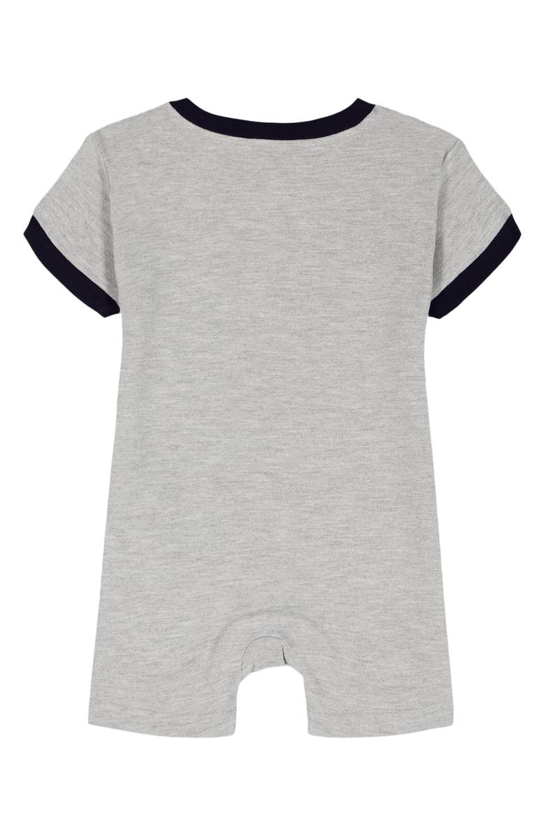 Tommy Hilfiger Logo Cotton Blend Romper, Alternate, color, Grey