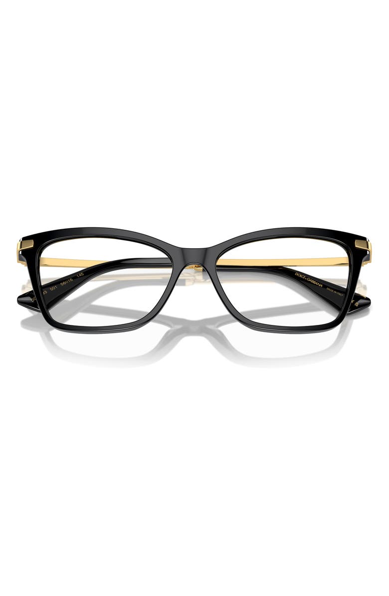 Dolce&Gabbana 56mm Rectangular Optical Glasses, Alternate, color, 