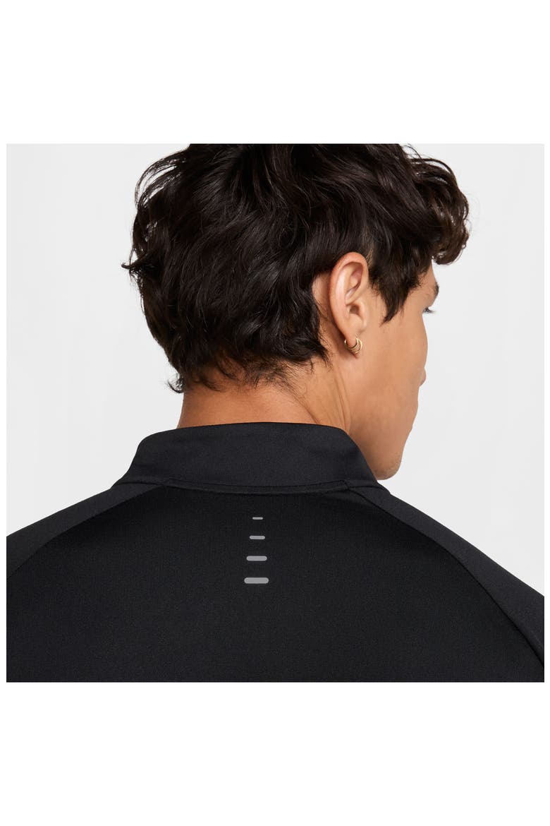 Dri-FIT Stride Half Zip Running Top, Alternate, color, 010 BLACK/REFSIL