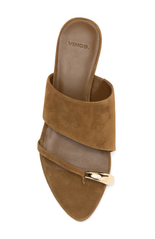 Vince Suzie Suede Kitten-heel Sandals In Brown