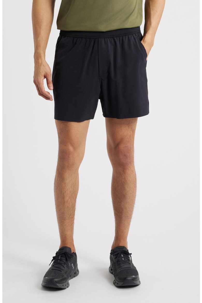 Interval Lined 5-Inch Training Shorts, Main, color, BLACK