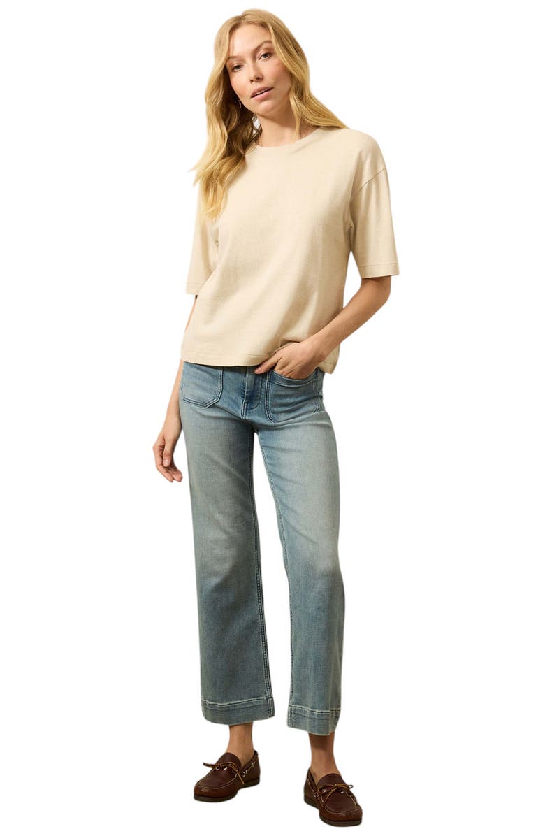 Faherty Stretch Organic Cotton T-Shirt, Alternate, color, Natural